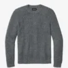 Maglione girocollo in cotone e cashmere a trecce