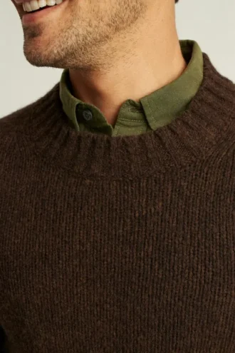Maglione girocollo in lana di alpaca