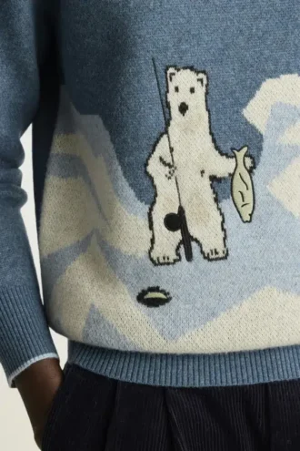 Maglione Gone Fishing | Maglione unico con pesci e motivi di pesca