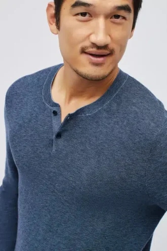 Maglione Henley in cotone ecologico