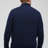 Maglione in cotone e cashmere con mezza zip