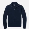Maglione in cotone e cashmere con mezza zip