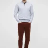 Maglione in cotone e cashmere lavabile con mezza zip