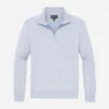 Maglione in cotone e cashmere lavabile con mezza zip