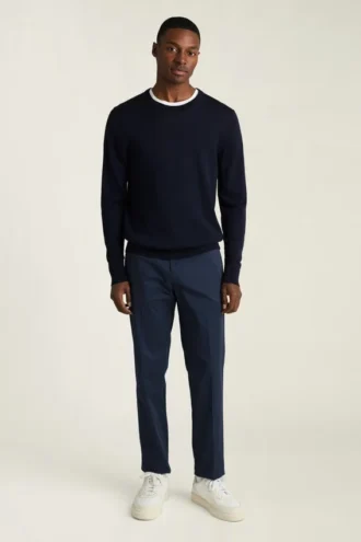 Maglione in lana merino lavabile con collo a giro