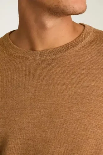 Maglione in lana merino lavabile con collo a giro