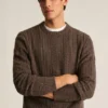 Maglione in merino con trecce