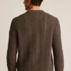 Maglione in merino con trecce