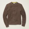 Maglione in merino con trecce