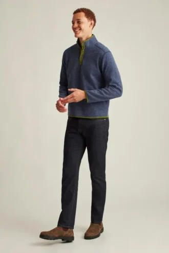 Maglione in pile con bottoni a pressione