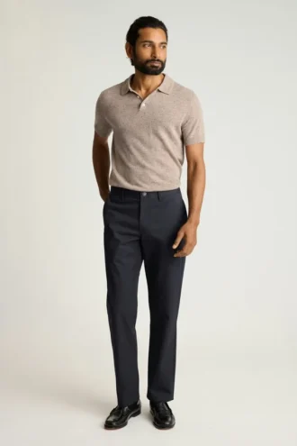 Maglione polo in cashmere