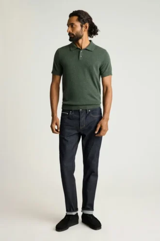 Maglione polo in cashmere