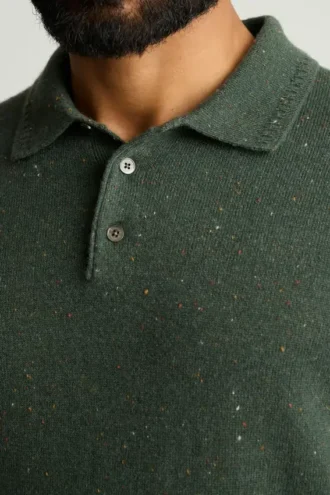 Maglione polo in cashmere