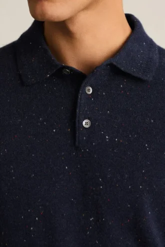 Maglione polo in cashmere