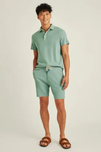 Pantaloncini leggeri a trama waffle