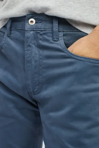 Pantaloni a 5 tasche in cotone italiano ammorbidito