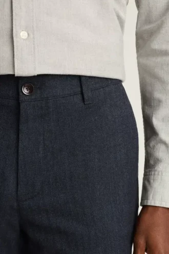 Pantaloni chino a spina di pesce da uomo di Bonobos | Morbidi al tatto come la flanella spazzolata
