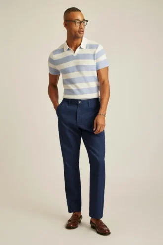 Pantaloni chino in denim di canapa – Pantaloni da uomo in canapa