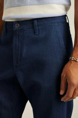 Pantaloni chino in denim di canapa – Pantaloni da uomo in canapa