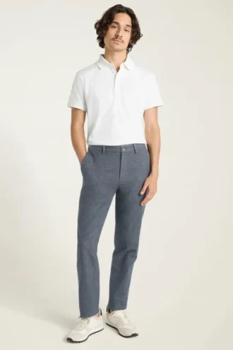 Pantaloni chino in twill spazzolato