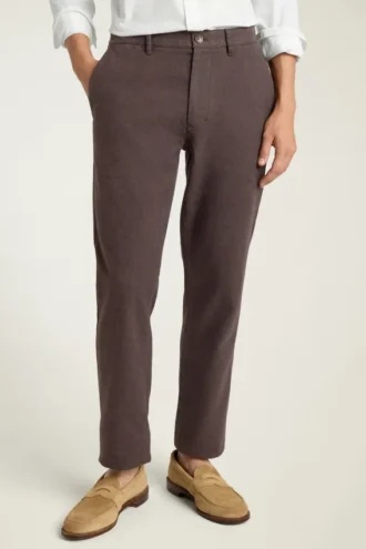 Pantaloni chino in twill spazzolato