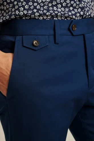 Pantaloni da completo in cotone elasticizzato italiano