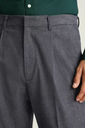 Pantaloni da uomo con pinces di Bonobos | Misto lana su misura per un look caldo