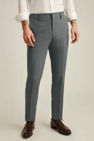 Pantaloni eleganti da uomo in lana elasticizzata