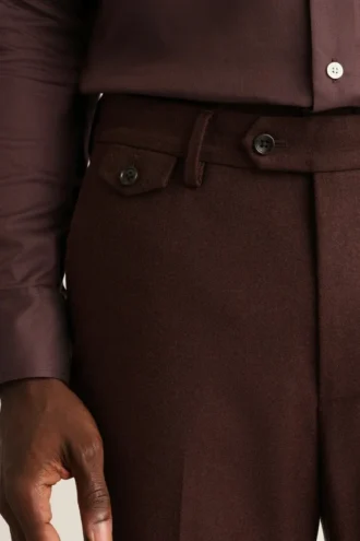 Pantaloni eleganti in lana spazzolata italiana Jetsetter