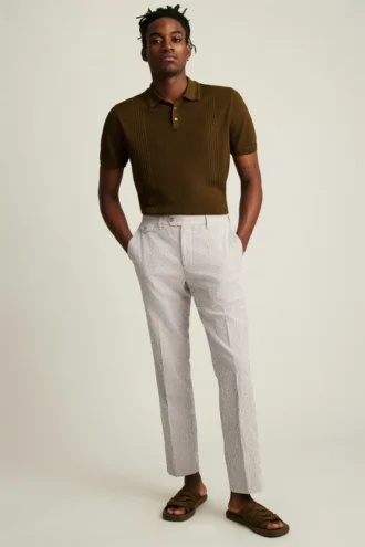 Pantaloni eleganti in seersucker italiano Jetsetter