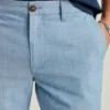 Pantaloni in chambray elasticizzato