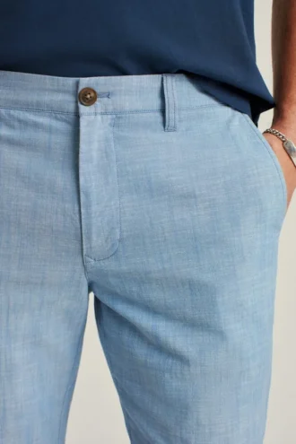 Pantaloni in chambray elasticizzato