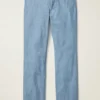Pantaloni in chambray elasticizzato