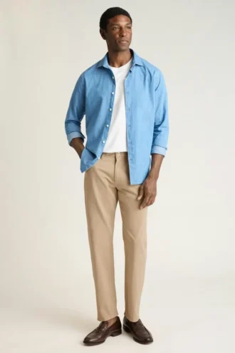 Pantaloni italiani a 5 tasche in tessuto spazzolato