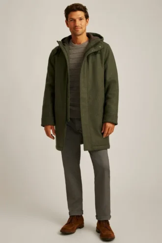 Parka – Giacca parka da uomo in lana italiana