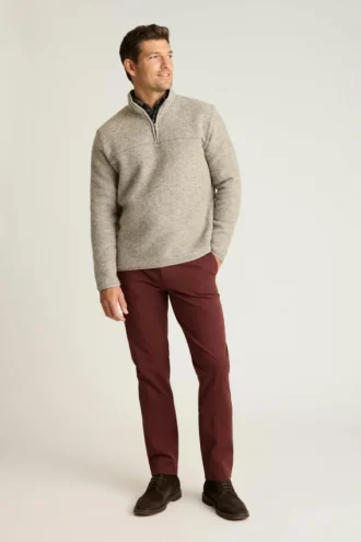 Polar in lana italiana con zip a un quarto