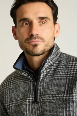 Polar in lana italiana con zip a un quarto