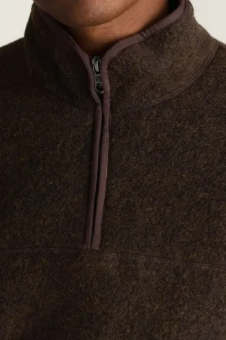 Polar in lana italiana con zip a un quarto