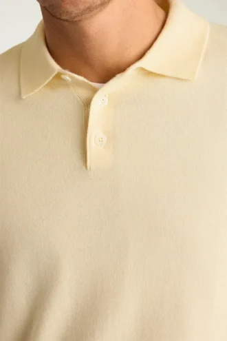 Polo a maniche lunghe in lana merino