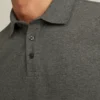 Polo a maniche lunghe in piqué elasticizzato