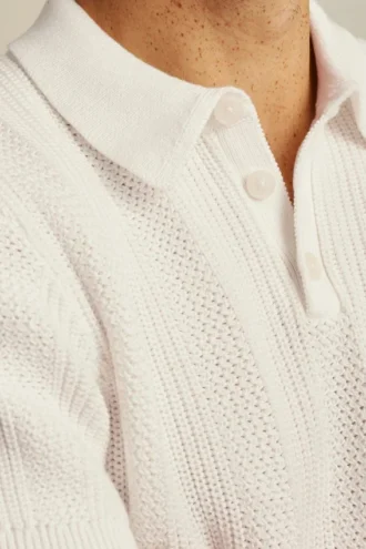 Polo con maglia verticale