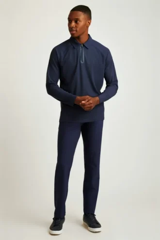 Polo con maniche lunghe e zip