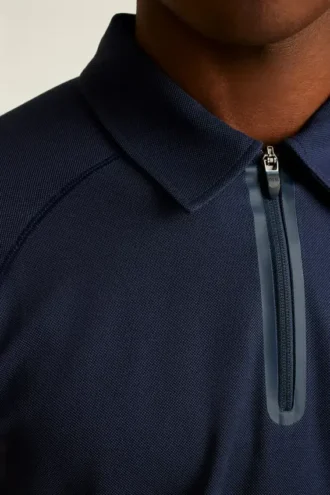 Polo con maniche lunghe e zip