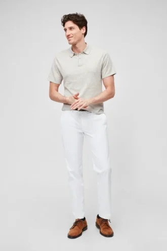 Polo in cotone e lino