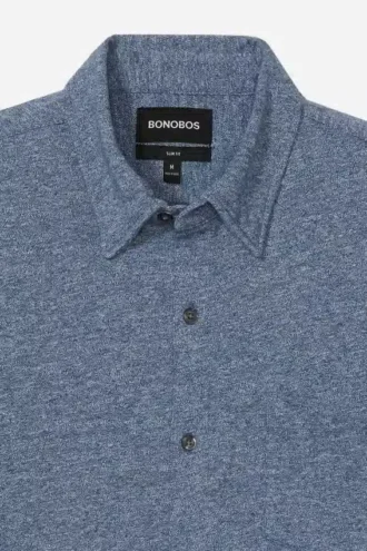 Polo in jersey melange con bottoni Taglie forti