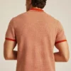 Polo in maglia a motivi geometrici