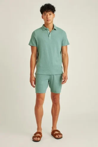 Polo leggera a trama waffle