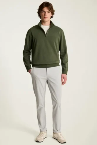 Pullover Soho con zip a un quarto