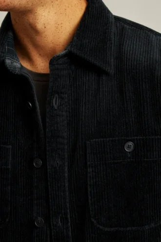 Sovracamicia in velluto a coste