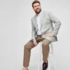 Unconstructed Italian Linen Blazer in Taglie forti